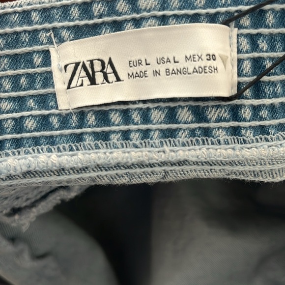 ZARA  Tank Denim Dress Size L New With Tag - Picture 4 of 9